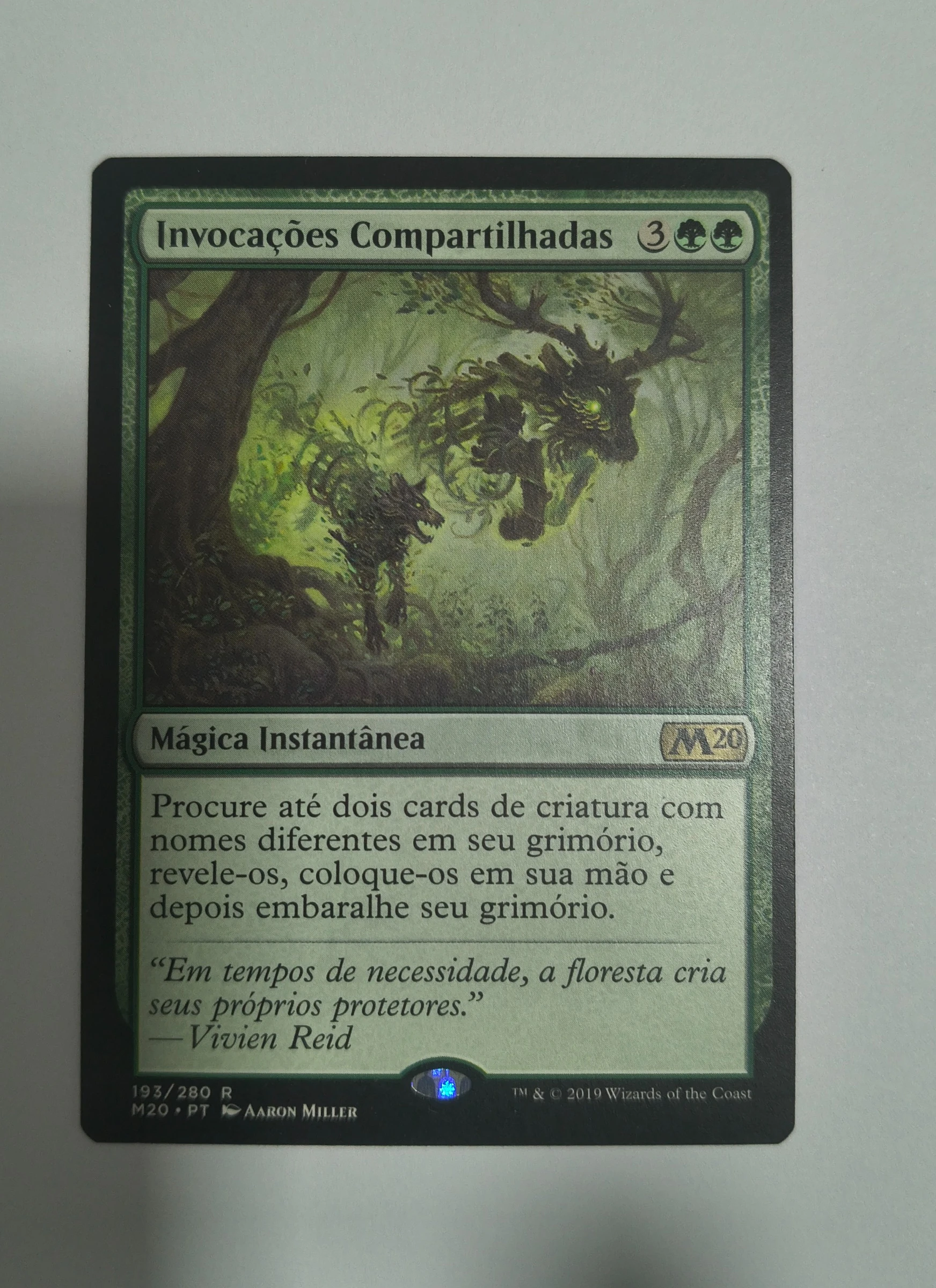 Invocações Compartilhadas (Core Set 2020 #193) frente