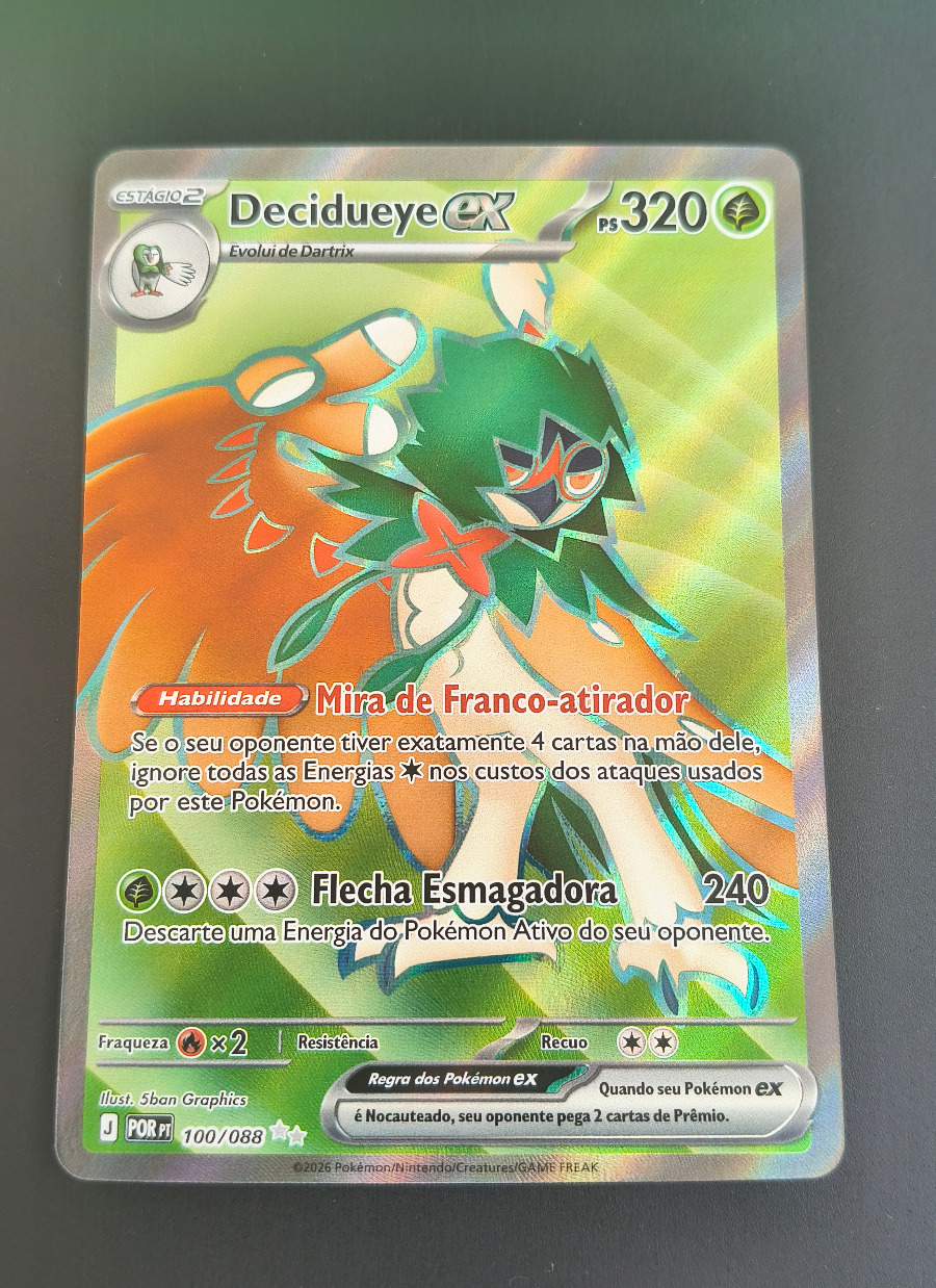 Decidueye ex (Equilíbrio Perfeito #100) frente