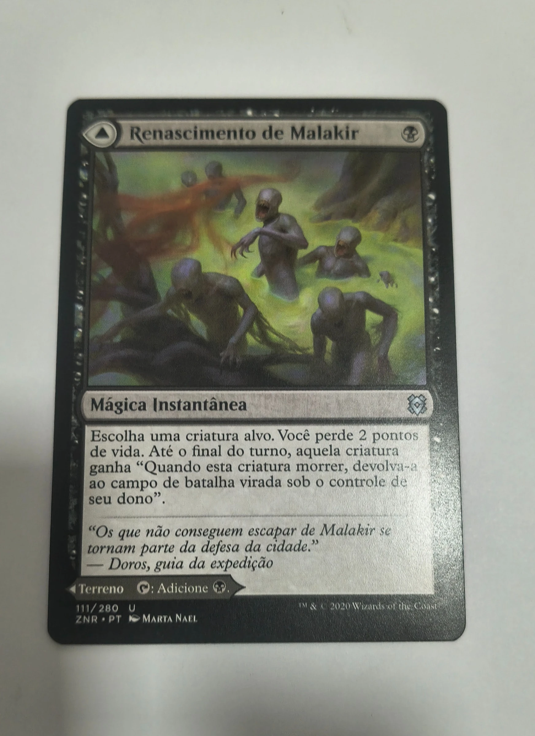 Renascimento de Malakir // Lodaçal de Malakir (Zendikar Rising #111) frente