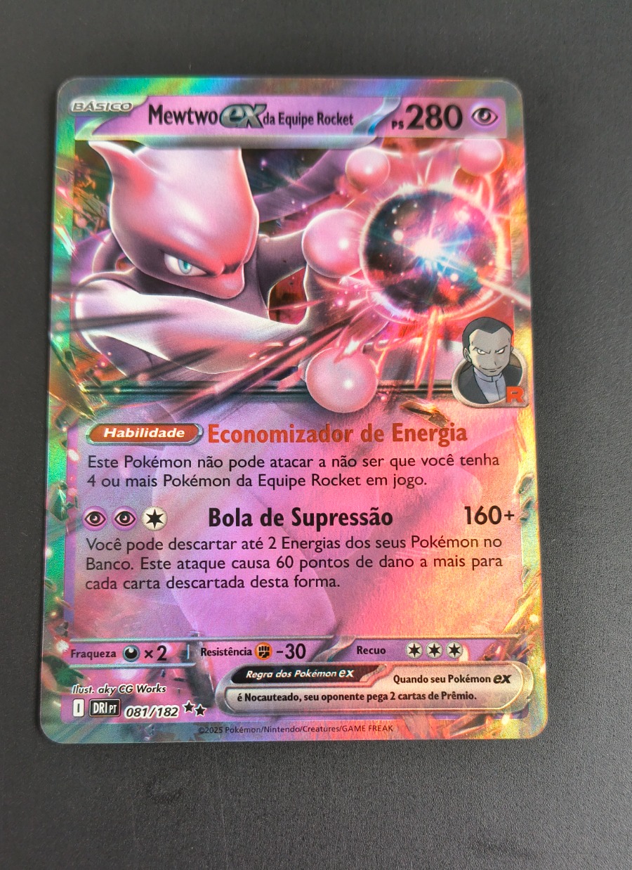 Mewtwo ex da Equipe Rocket (Rivais Predestinados #081)