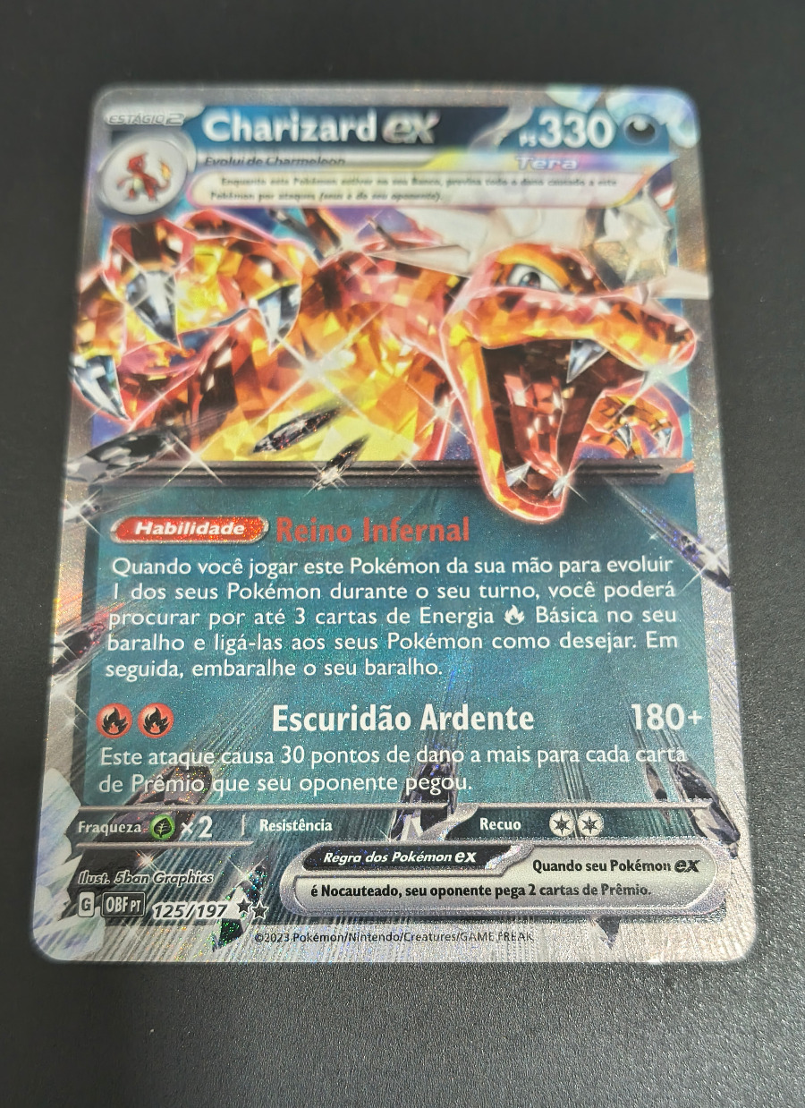 Charizard ex (Obsidiana em Chamas #125) frente