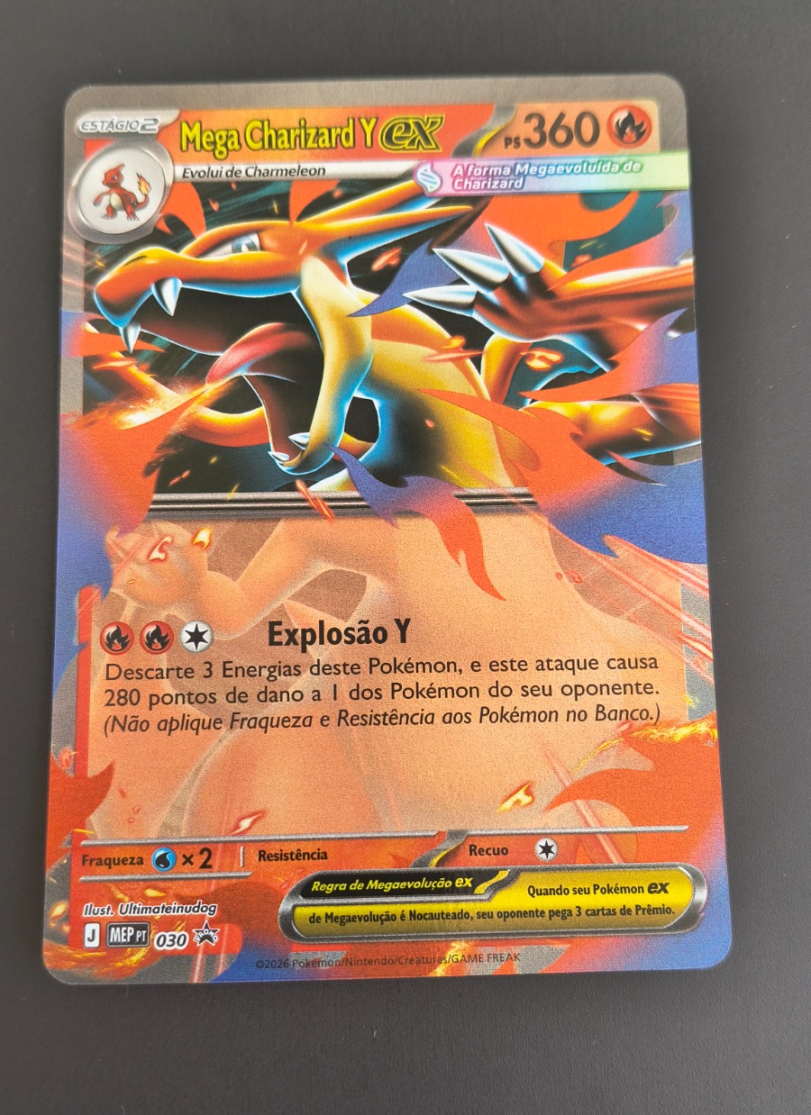 Mega Charizard Y ex (MEP Black Star Promos #030) frente