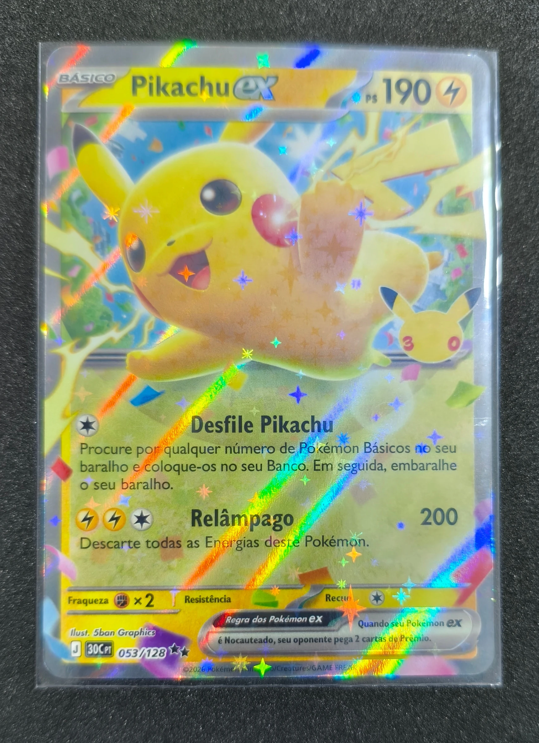 Pikachu EX (Celebração de 30 Anos #053)