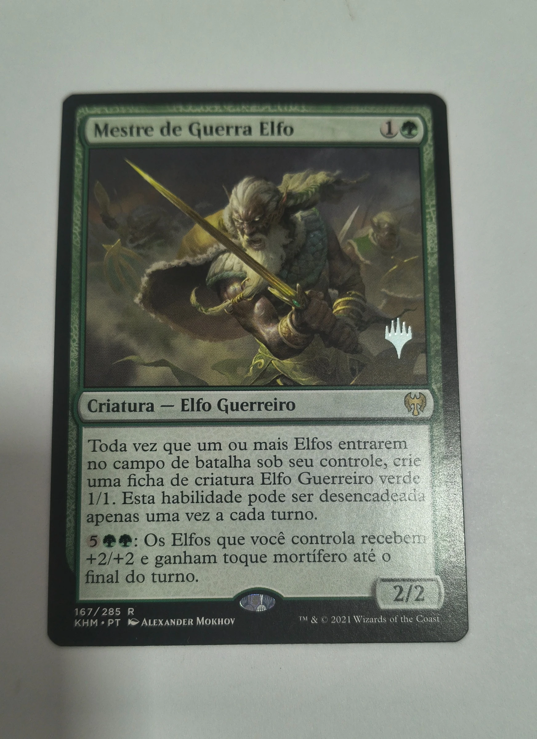 Mestre de Guerra Elfo (Kaldheim Promos #167p) frente