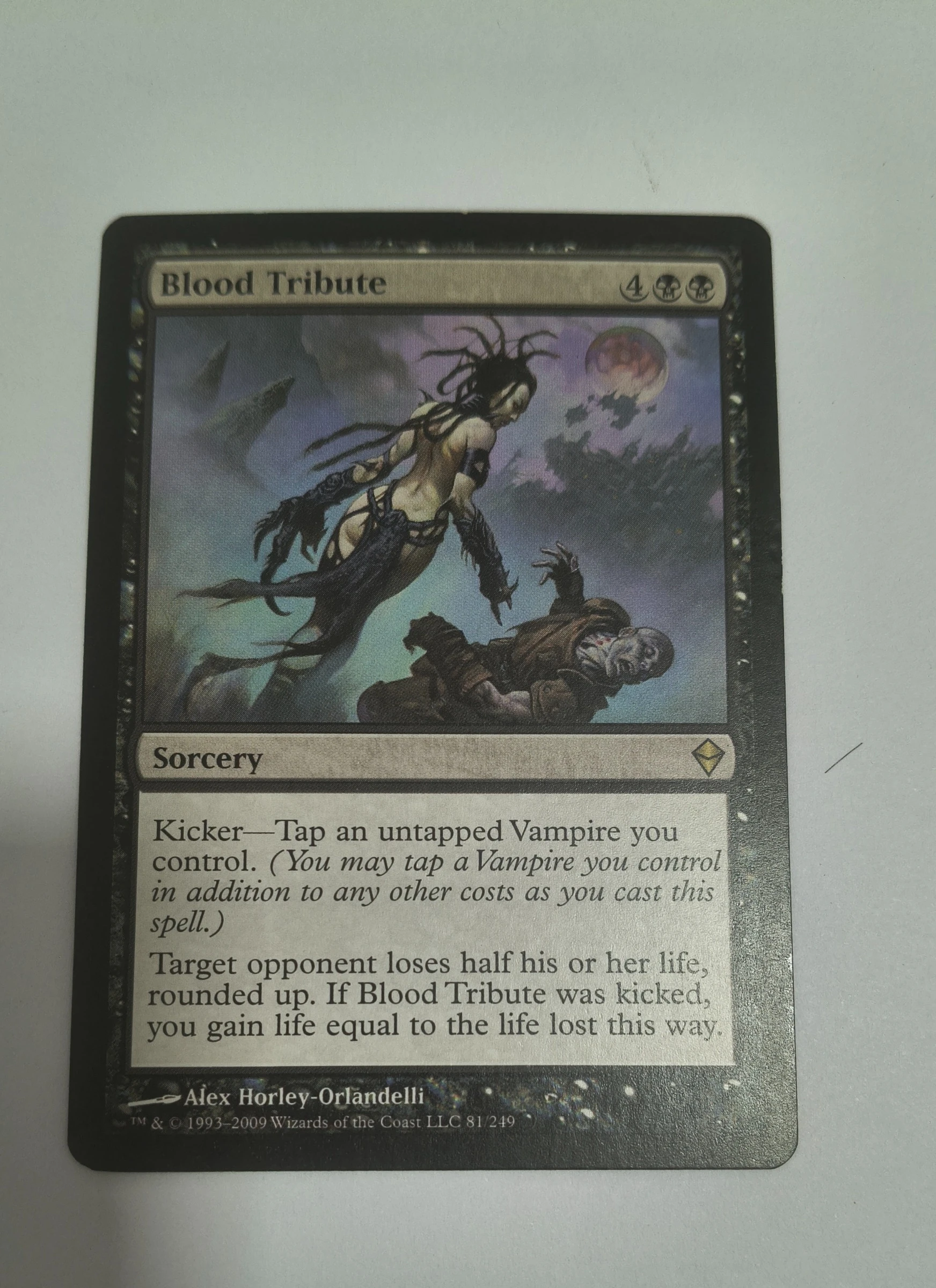 Blood Tribute (Zendikar #81) frente