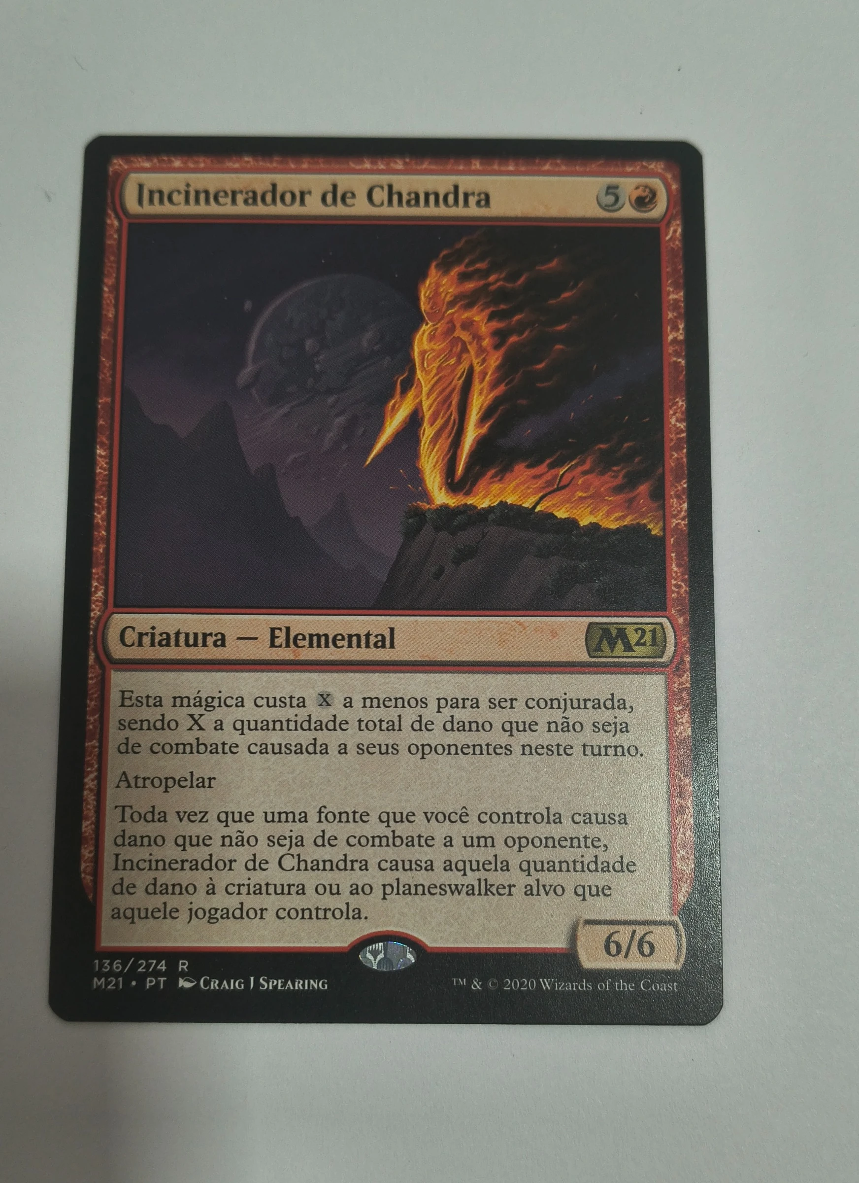 Incinerador de Chandra (Core Set 2021 #136) frente