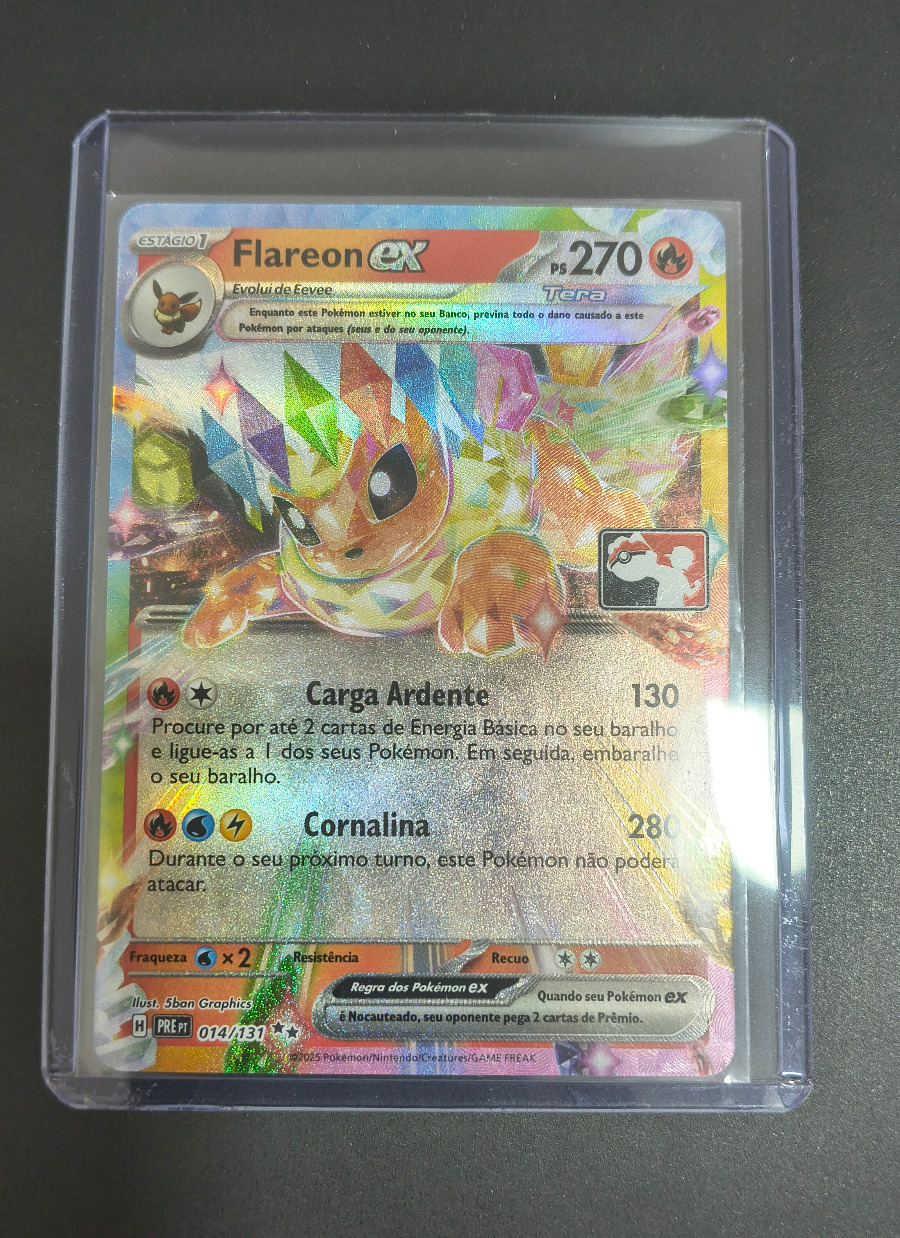 Flareon ex (Evoluções Prismáticas #014) frente