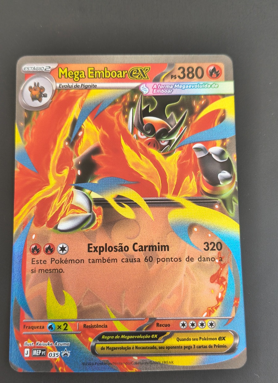 Mega Emboar ex (MEP Black Star Promos #035) frente