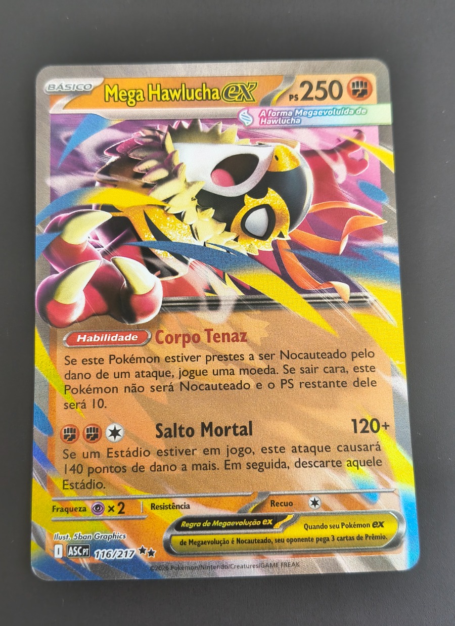 Mega Hawlucha ex (Heróis Excelsos #116) frente