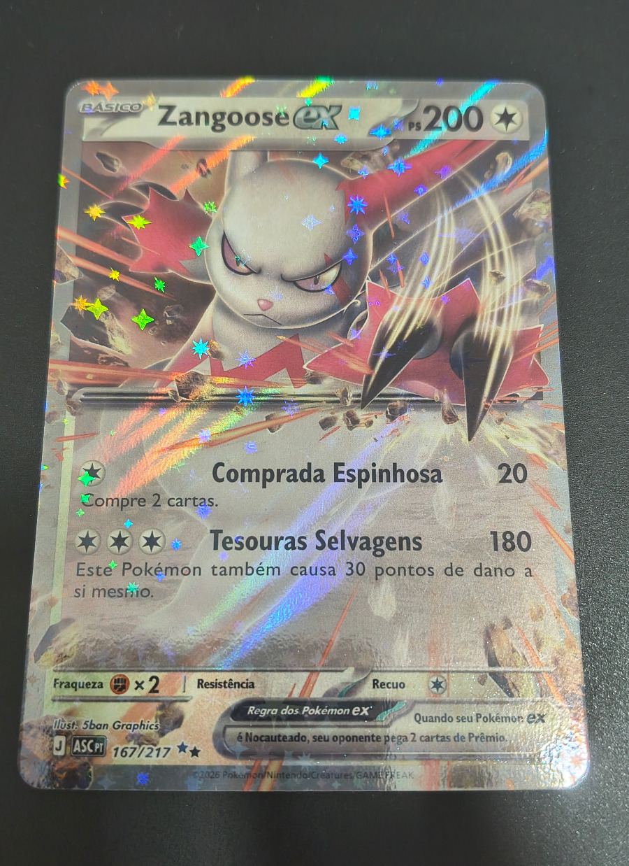 Zangoose ex (Heróis Excelsos #167) frente
