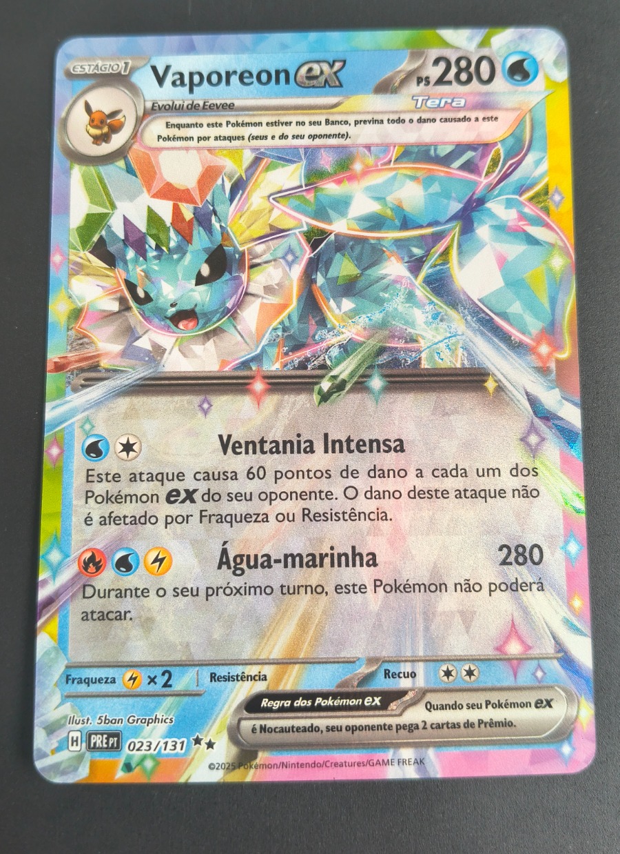Vaporeon ex (Evoluções Prismáticas #023)
