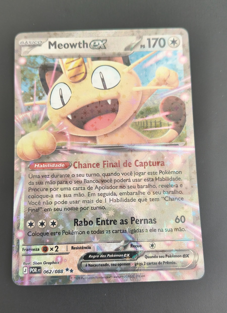 Meowth ex (Equilíbrio Perfeito #062) frente
